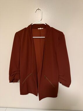 Maurice’s - Women's Rust Open-Front Blazer Jacket